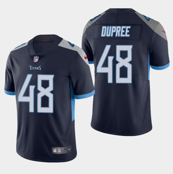 Men's Tennessee Titans #48 Bud Dupree Navy Vapor Untouchable Stitched Jersey